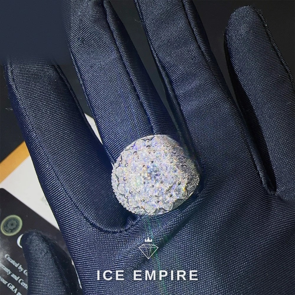 Iced Out Baguette 925 Silver Moissanite Ring