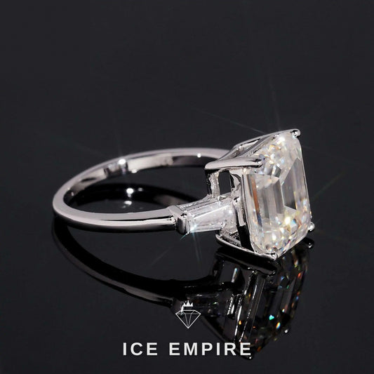 Iced Out 18K Gold Moissanite Wedding Band