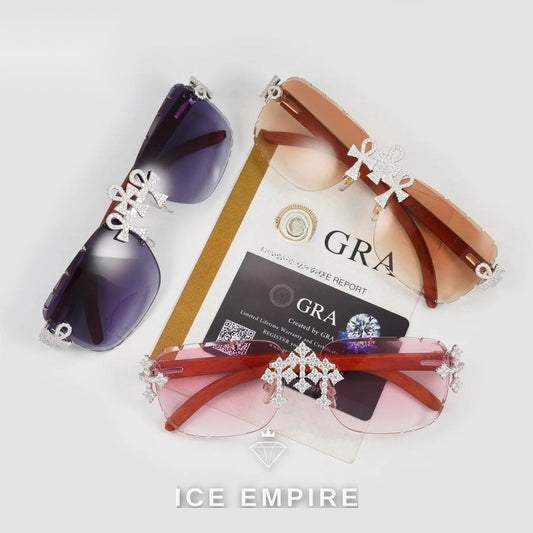 Iced Out 925 Silver Moissanite Glasses