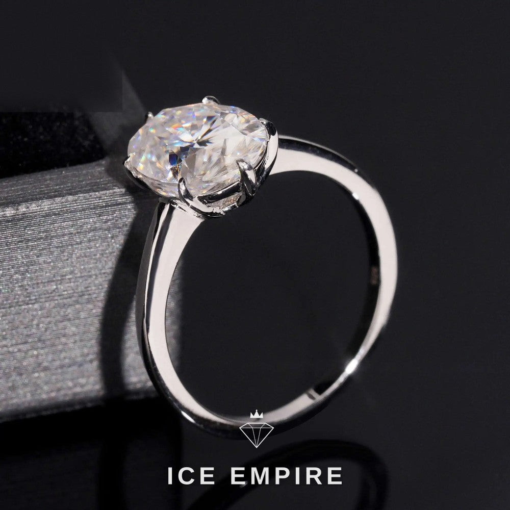 Iced Out Gold Plated Moissanite Wedding Band