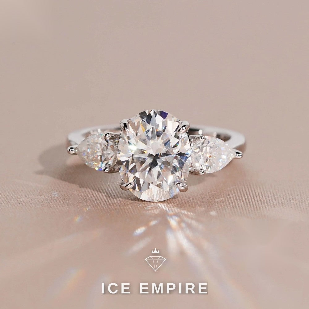 Iced Out Gold Plated Moissanite Wedding Band