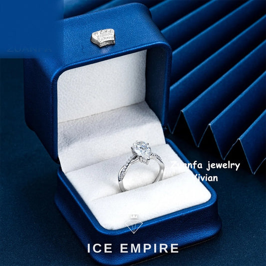 Iced Out Rose Gold Plated Moissanite Ring