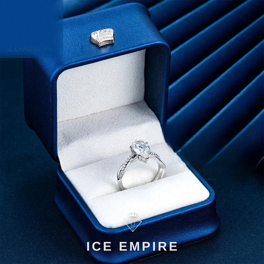 Iced Out Rose Gold Plated Moissanite Ring