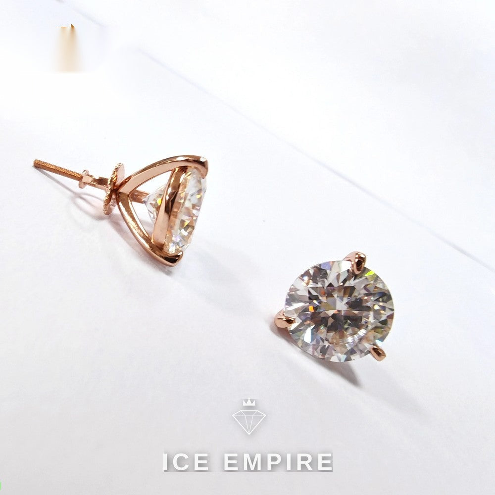 Iced Out Cluster 925 Silver Moissanite Earrings