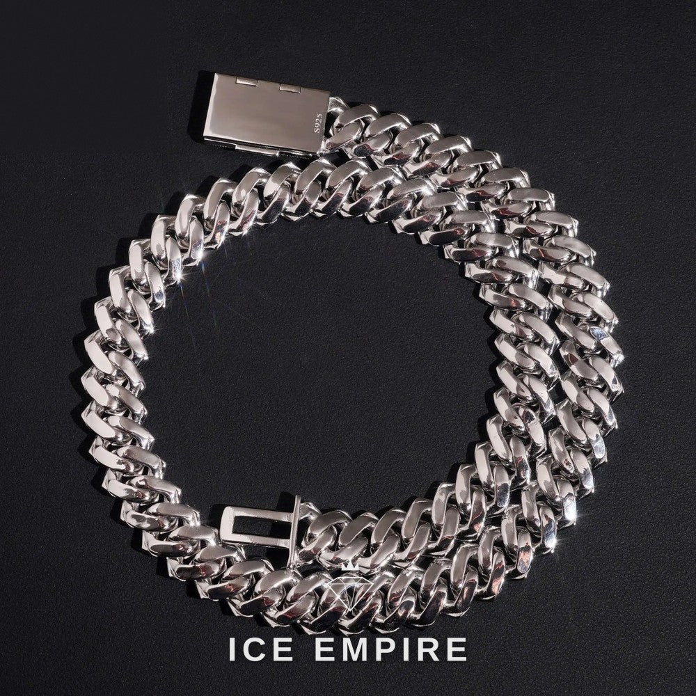 Iced Out Rose Gold Plated Moissanite Cuban Chain