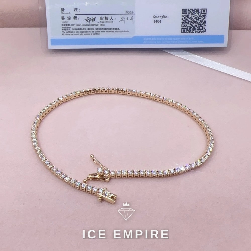 Iced Out Rose Gold Plated Moissanite Cuban Chain