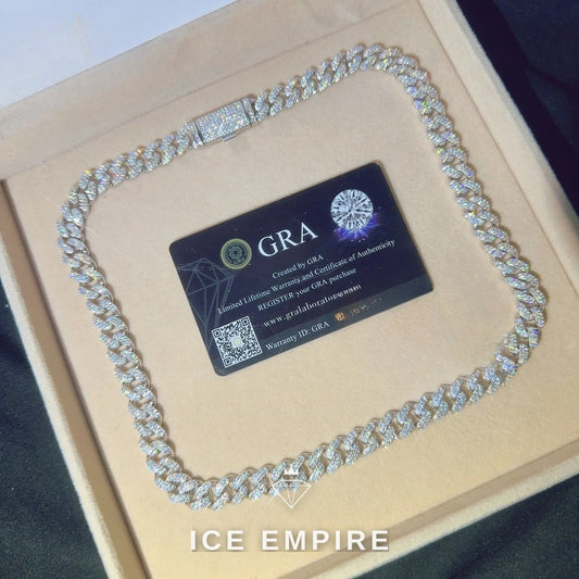 Iced Out Rose Gold Plated Moissanite Cuban Chain