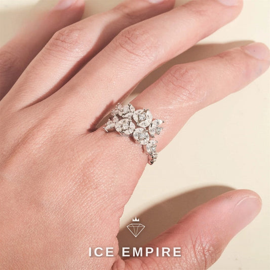 Iced Out 925 Silver Moissanite Ring