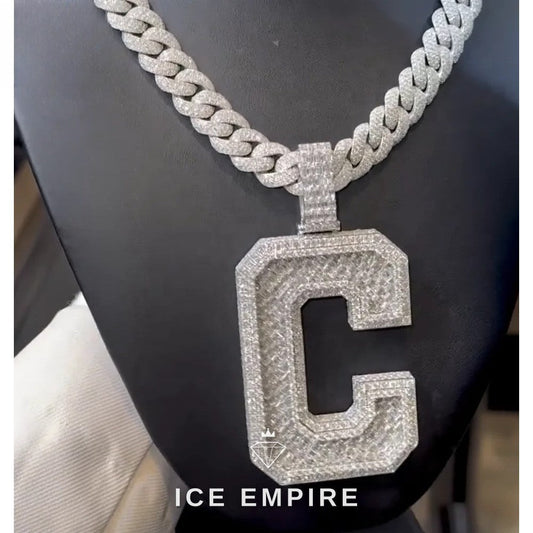 Iced Out 925 Silver Moissanite Pendant