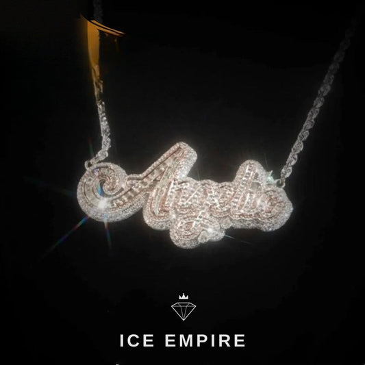 Iced Out Rose Gold Plated Moissanite Pendant