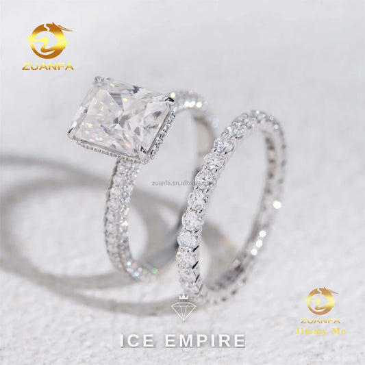 Iced Out 14K Gold Lab Grown Diamond Engagement Ring
