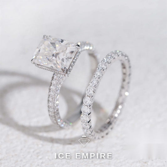 Iced Out 14K Gold Lab Grown Diamond Engagement Ring