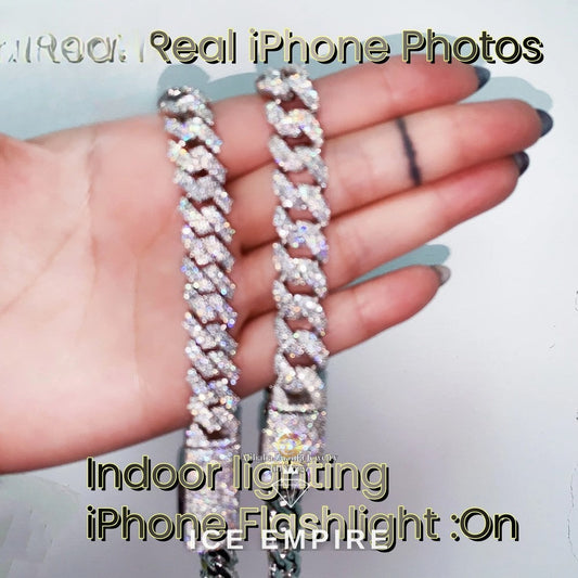 Iced Out Rose Gold Plated Moissanite Cuban Chain