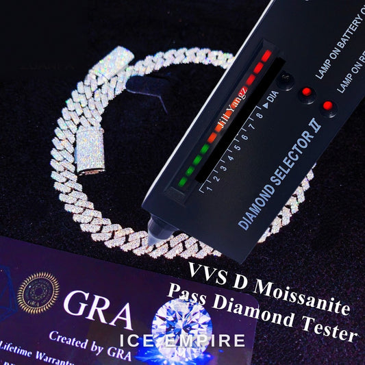 Iced Out Rose Gold Plated Moissanite Cuban Chain
