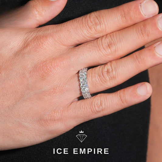 Iced Out 925 Silver Lab Grown Diamond Ring