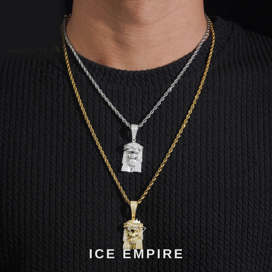 Iced Out Rose Gold Plated Moissanite Pendant