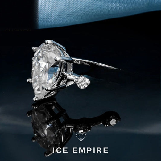 Iced Out 925 Silver Moissanite Ring