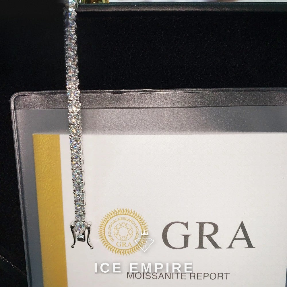 Iced Out Cluster Rose Gold Plated Moissanite Cuban Chain