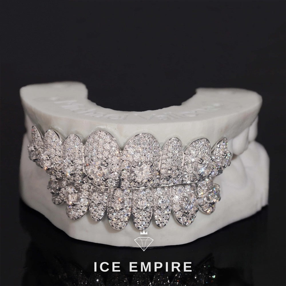 Iced Out Gold Plated Moissanite Grillz