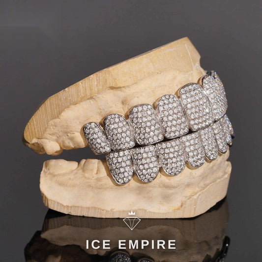 Iced Out 925 Silver Moissanite Grillz