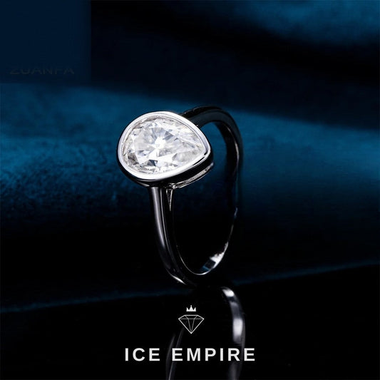 Iced Out 925 Silver Moissanite Ring