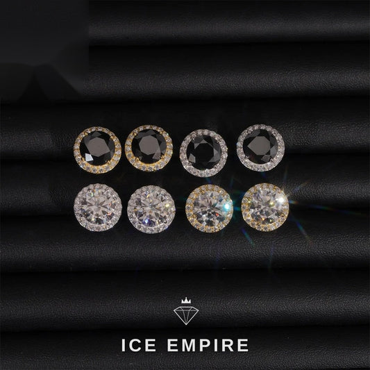 Iced Out 925 Silver Moissanite Earrings