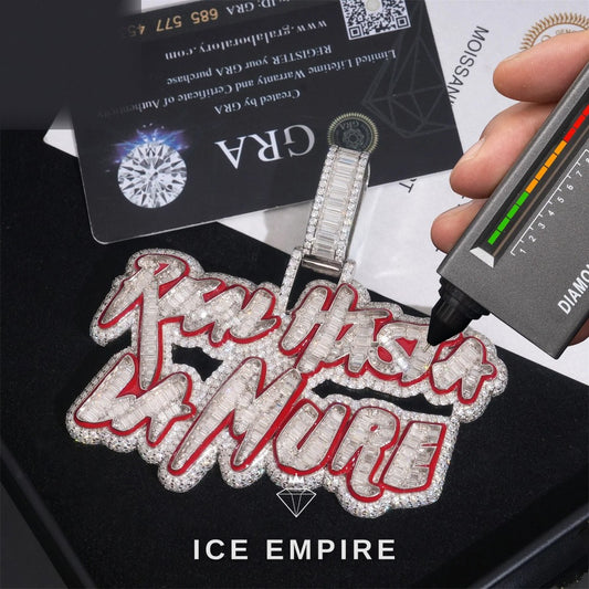 Iced Out 925 Silver Moissanite Pendant