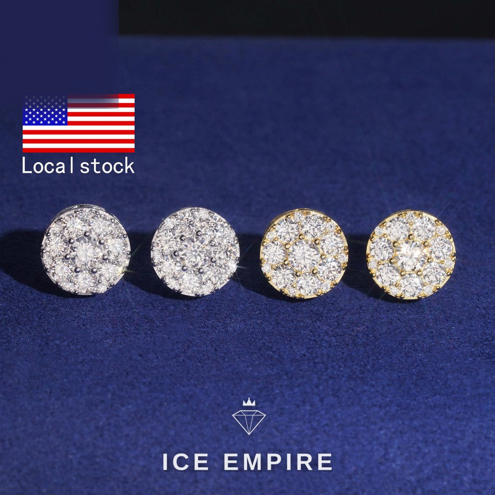 Iced Out Gold Plated Moissanite Earrings