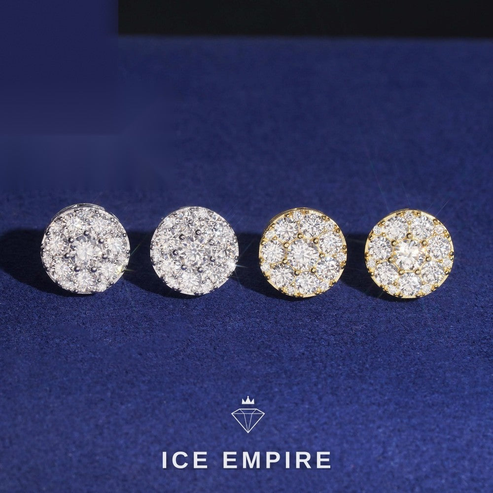 Iced Out Gold Plated Moissanite Earrings