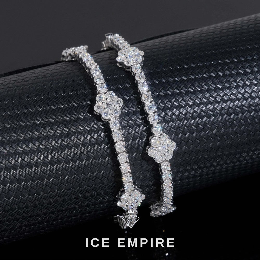 Iced Out 925 Silver Moissanite Tennis Chain