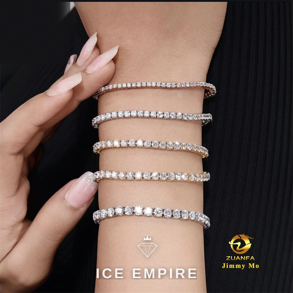 Iced Out Gold Plated Lab Grown Diamond Tennis Chain