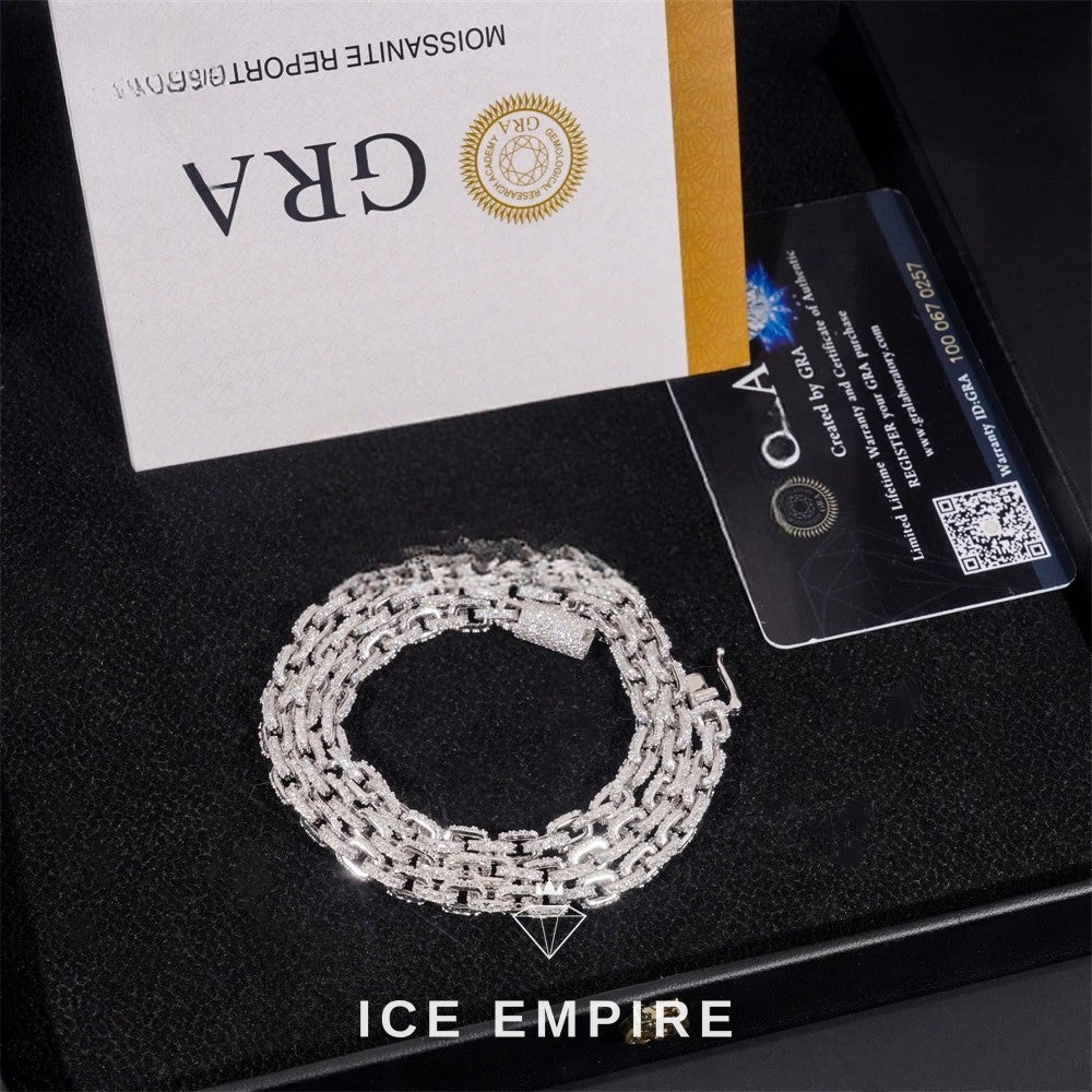 Iced Out Rose Gold Plated Moissanite Cuban Chain