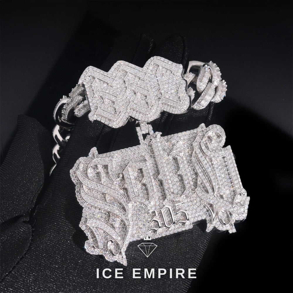Iced Out Rose Gold Plated Pendant