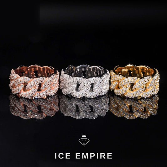 Iced Out Rose Gold Plated Moissanite Cuban Chain
