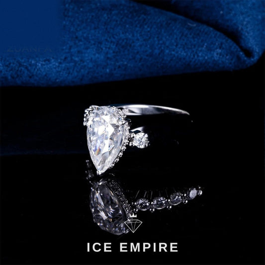 Iced Out 925 Silver Moissanite Ring