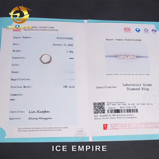 Iced Out Rose Gold Lab Grown Diamond Engagement Ring