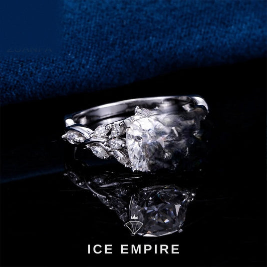 Iced Out 925 Silver Moissanite Ring