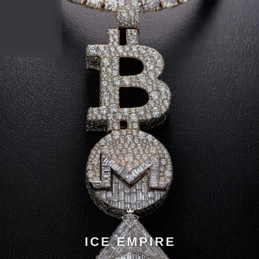 Iced Out Rose Gold Plated Moissanite Pendant