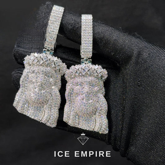 Iced Out Rose Gold Plated Moissanite Pendant