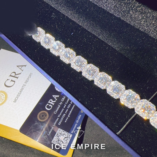 Iced Out Rose Gold Plated Moissanite Bracelet