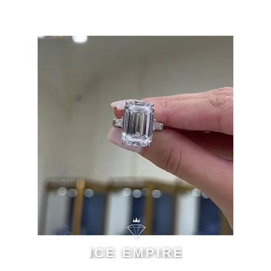Iced Out 14K Gold Lab Grown Diamond Wedding Band