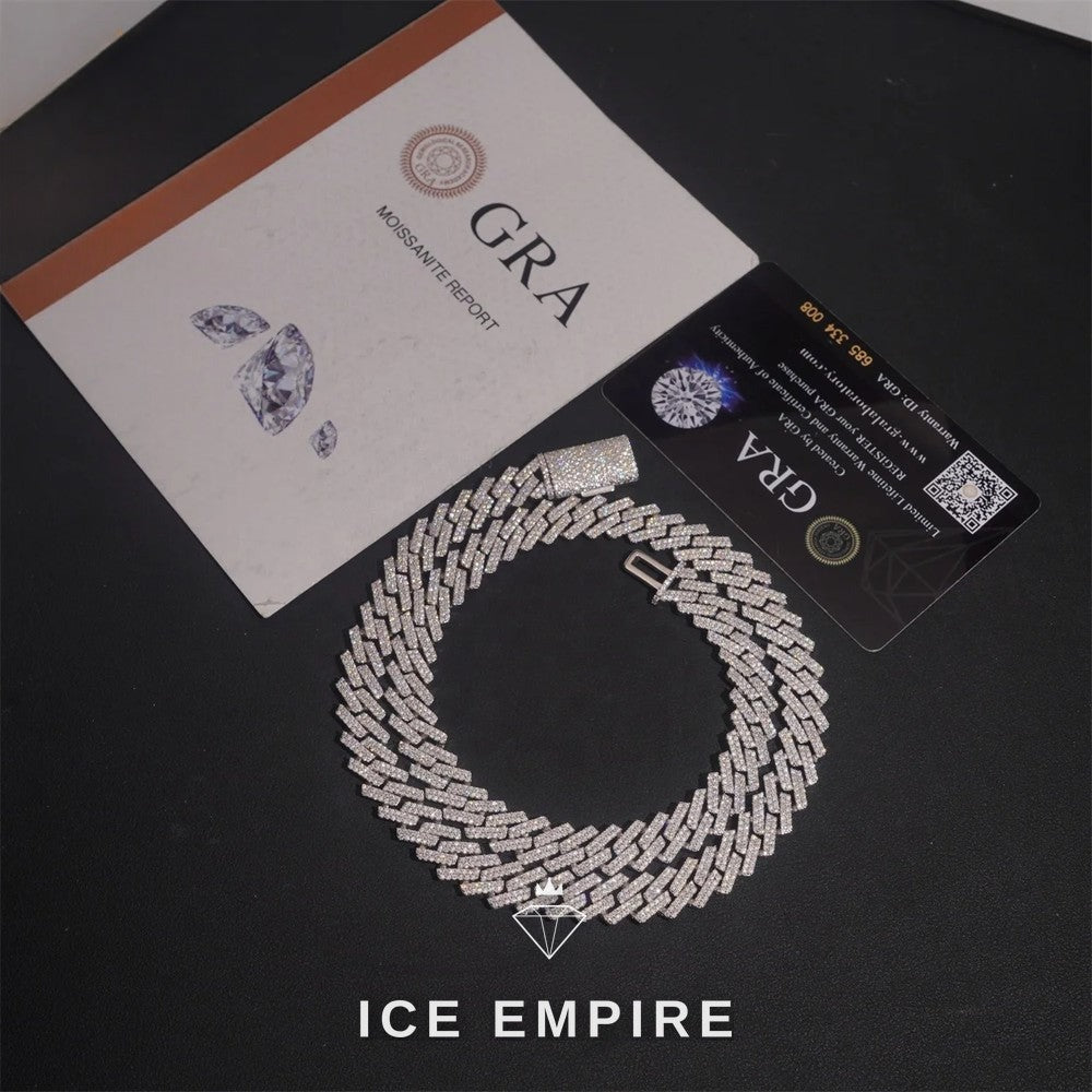 Iced Out Gold Plated Moissanite Cuban Chain