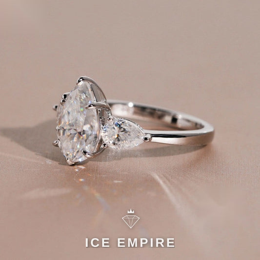 Iced Out Gold Plated Moissanite Wedding Band