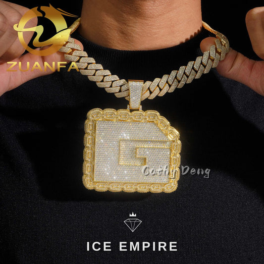 Iced Out Rose Gold Plated Pendant