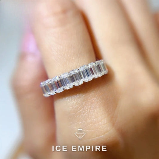 Iced Out 925 Silver Moissanite Ring