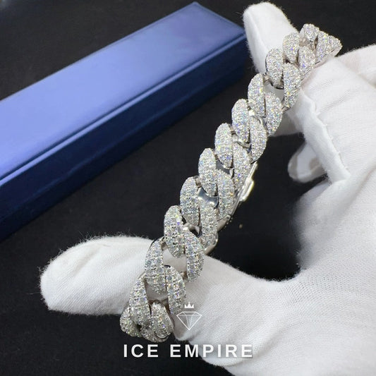 Iced Out Rose Gold Plated Moissanite Cuban Chain