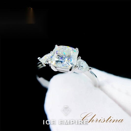 Iced Out Gold Plated Moissanite Wedding Band
