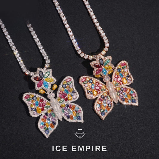 Iced Out Baguette 925 Silver Pendant
