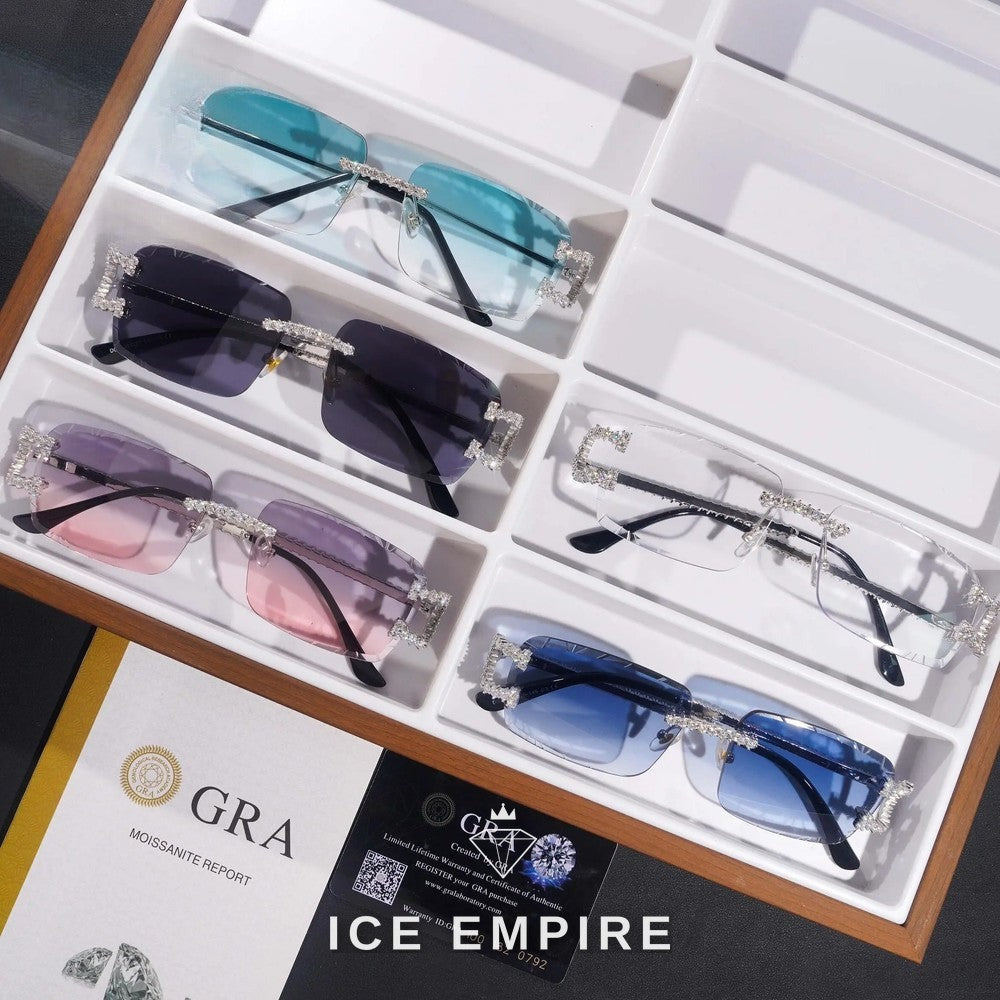 Iced Out 925 Silver Glasses