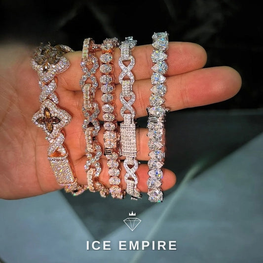 Iced Out 925 Silver Moissanite Tennis Chain